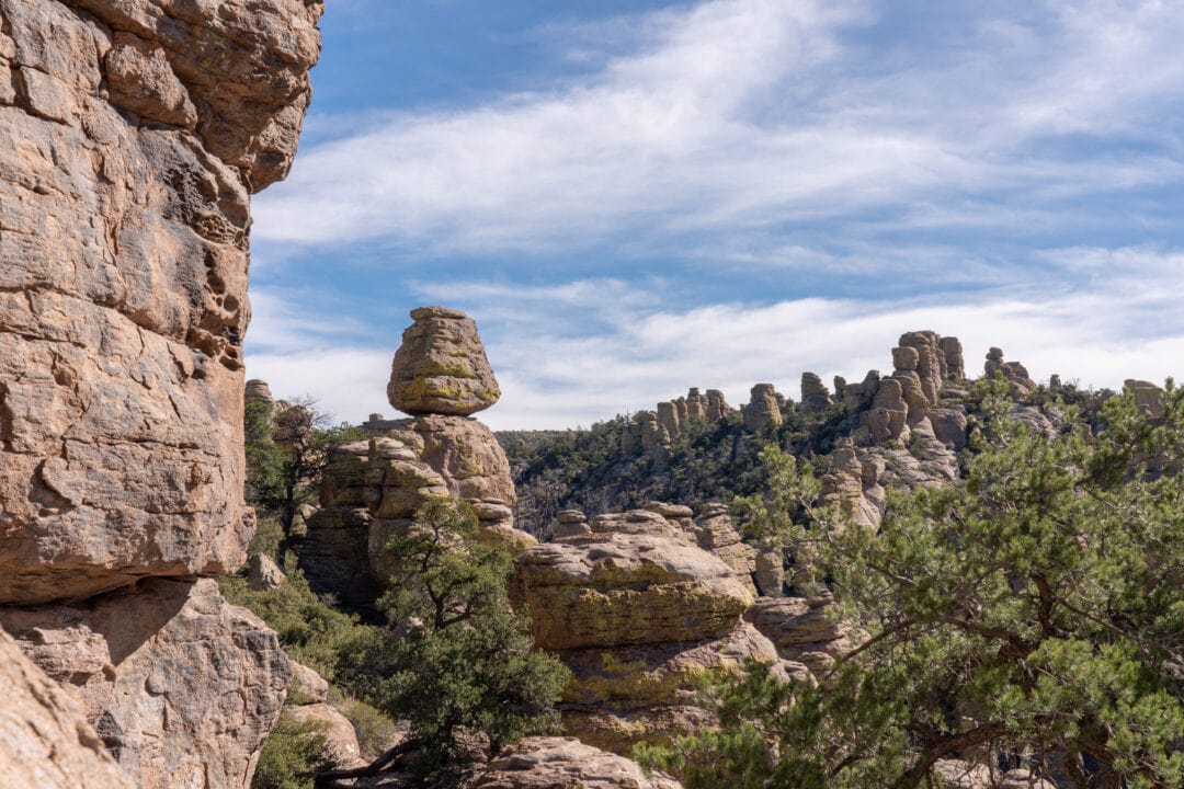 Striking rock formation rise into the sky at Chiricahua National Monument