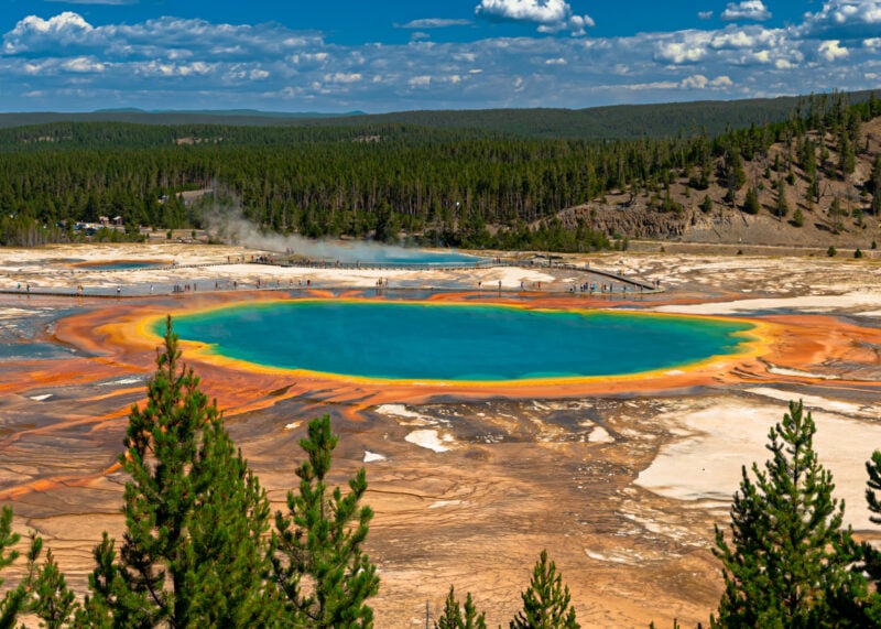 A colorful geothermal pool at Yellowstone National Park