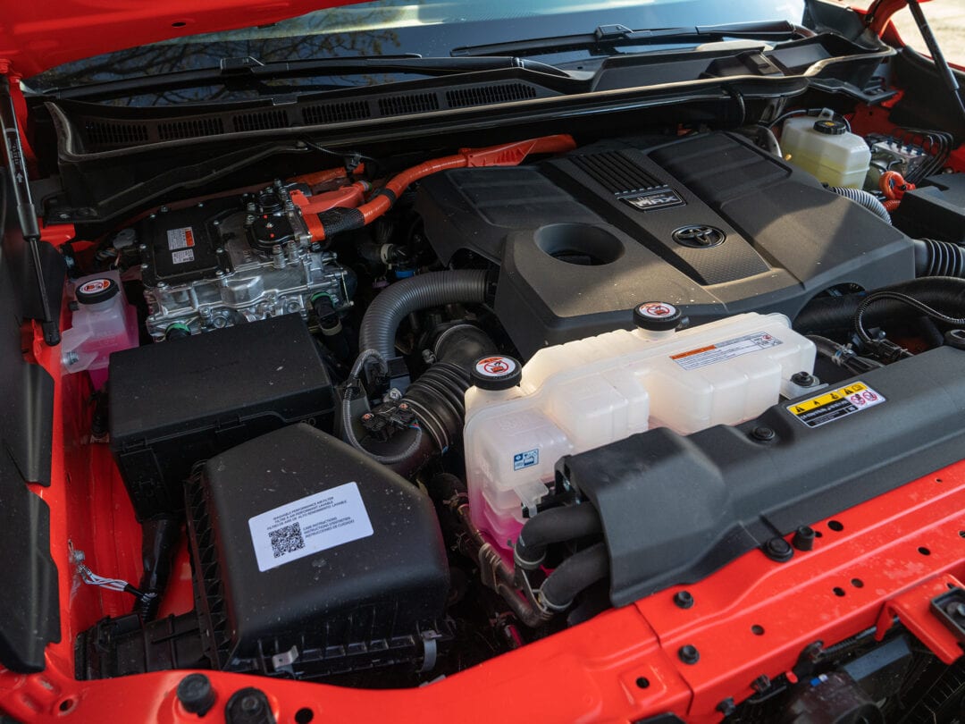 The engine of the Toyota Tundra hybrid