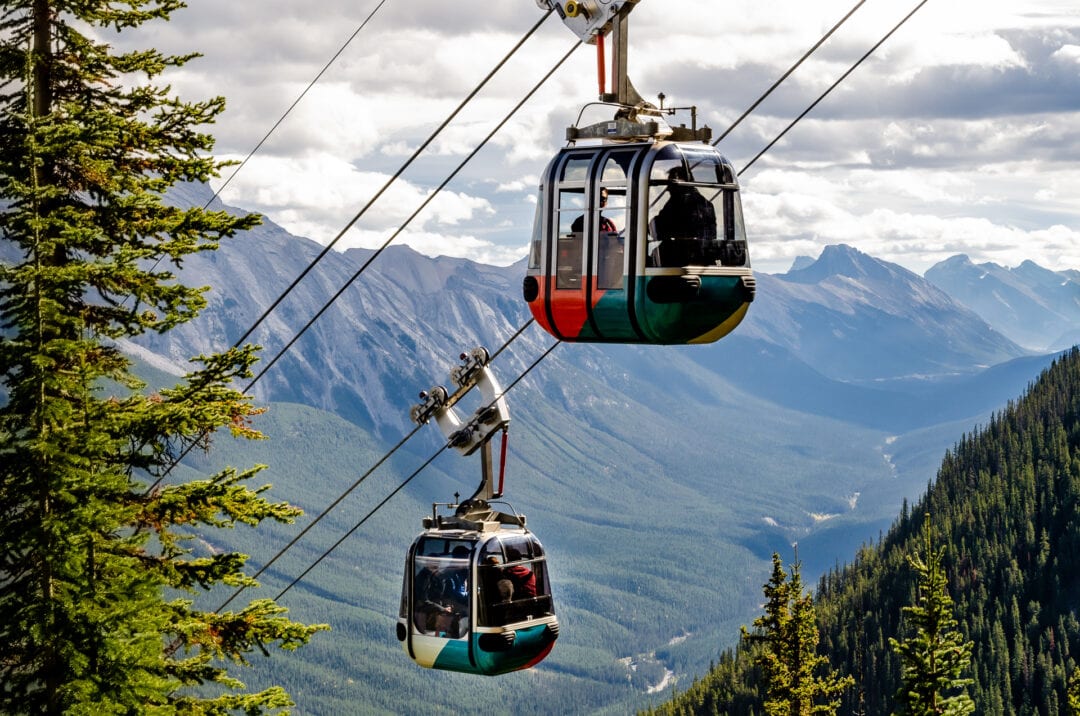 Gondola ride in Banff National Park
