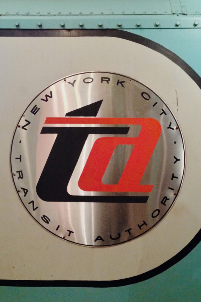 a logo for the new york city transit authority with interlocking t and a