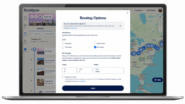 Customize your route