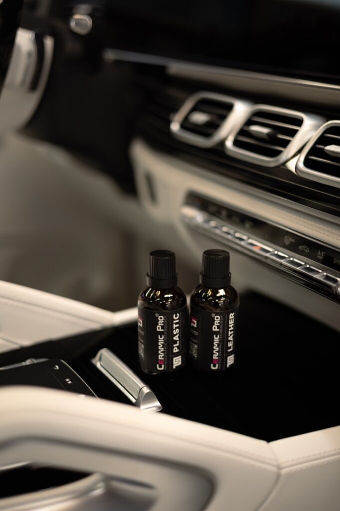 Ceramic Pro coatings in car cupholder