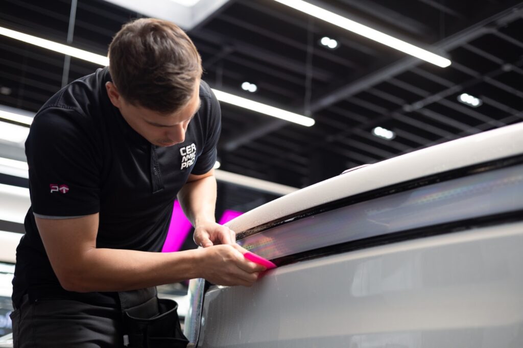 Applying film for car exterior