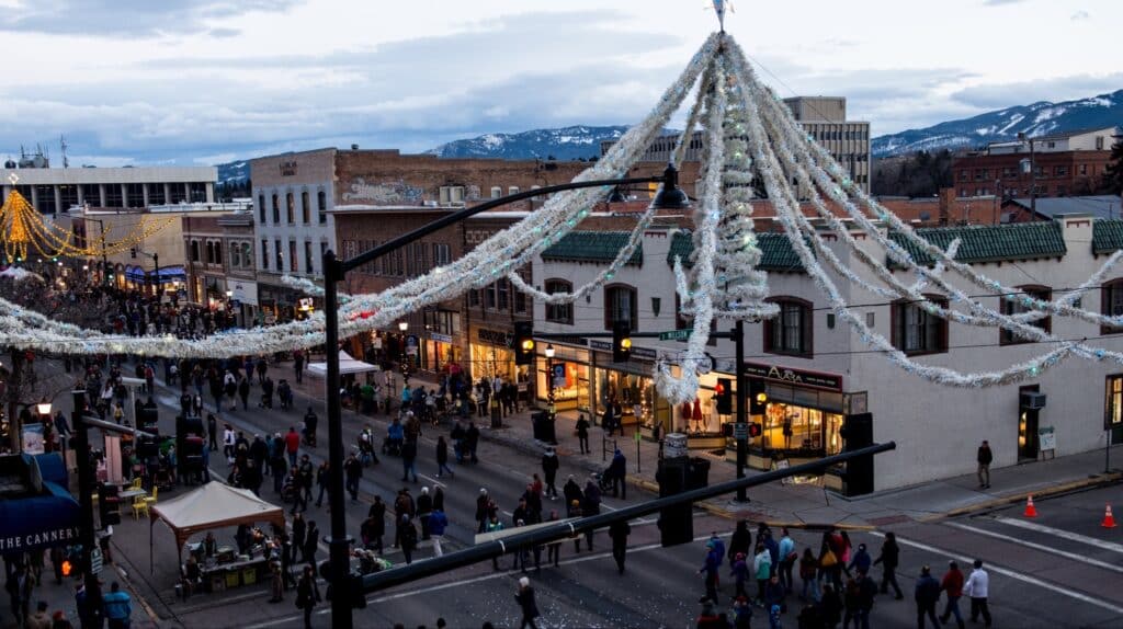 Downtown Christmas in Hamilton, MT