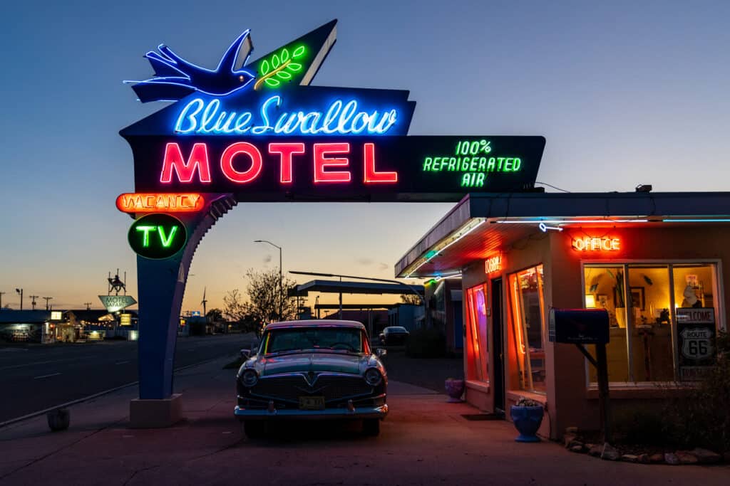 Blue Swallow Motel in Tucumcari, NM